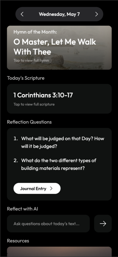 Selah app screen